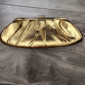Gold clutch purse